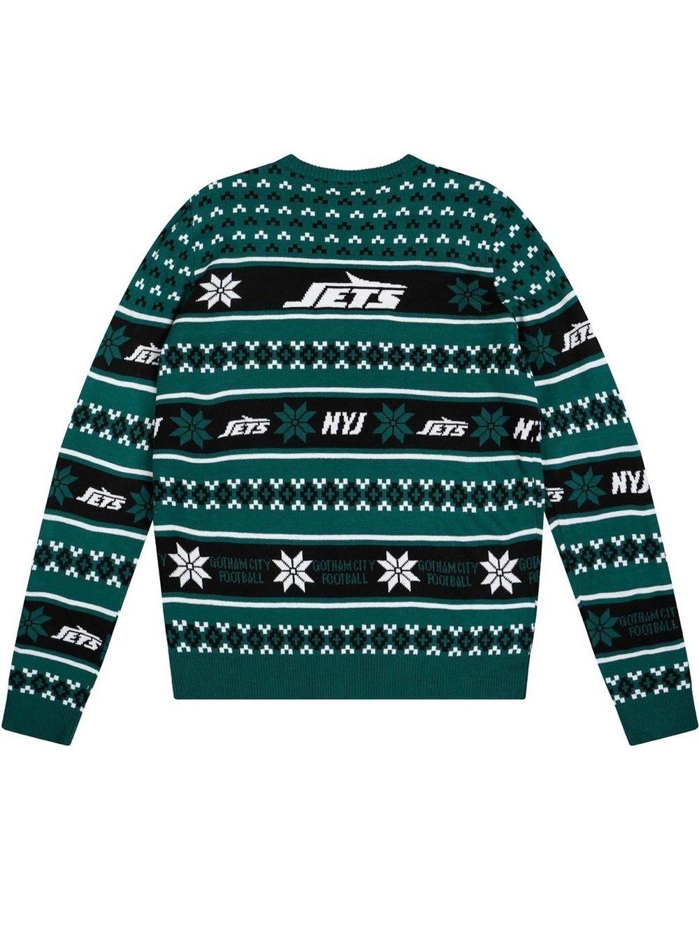 NFL New York Jets Green and Black Crewneck Sweater (Size: Small) Unisex